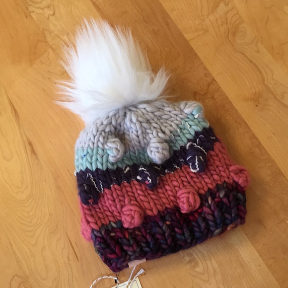 Forever Eden Handmade Merino Wool Toddler Beanie Hat With Faux Fur Pom P… - Picture 7 of 12